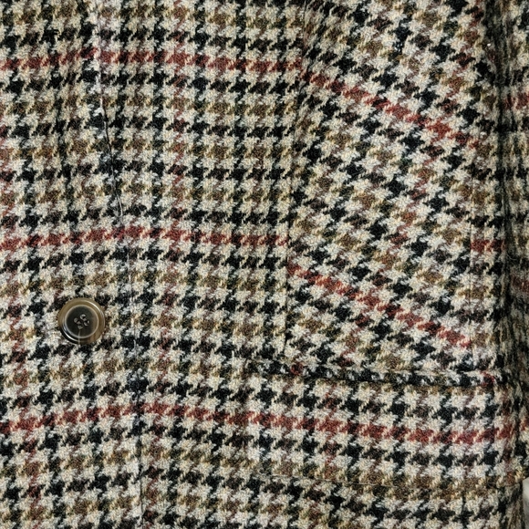 J. CREW "REGENT" Houndstooth Check 100% Wool Blazer, Embellished Collar Size 2 - Picture 4 of 14